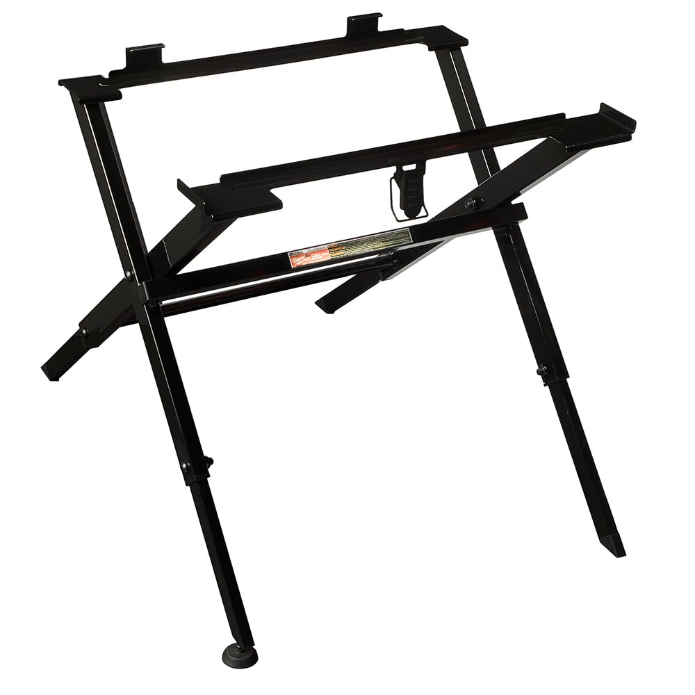 Milwaukee 48-08-0561 Folding Table Saw Stand - Heavy Duty Portable Workbench for Woodworking, Construction & DIY Projects | Compact Storage & Jobsite Use