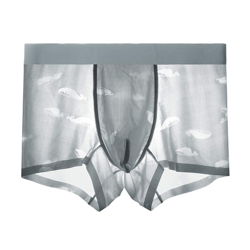 Breathable Ice Silk Men's Underwear - Non-Slip Thin Pouch Briefs for Comfort & Style