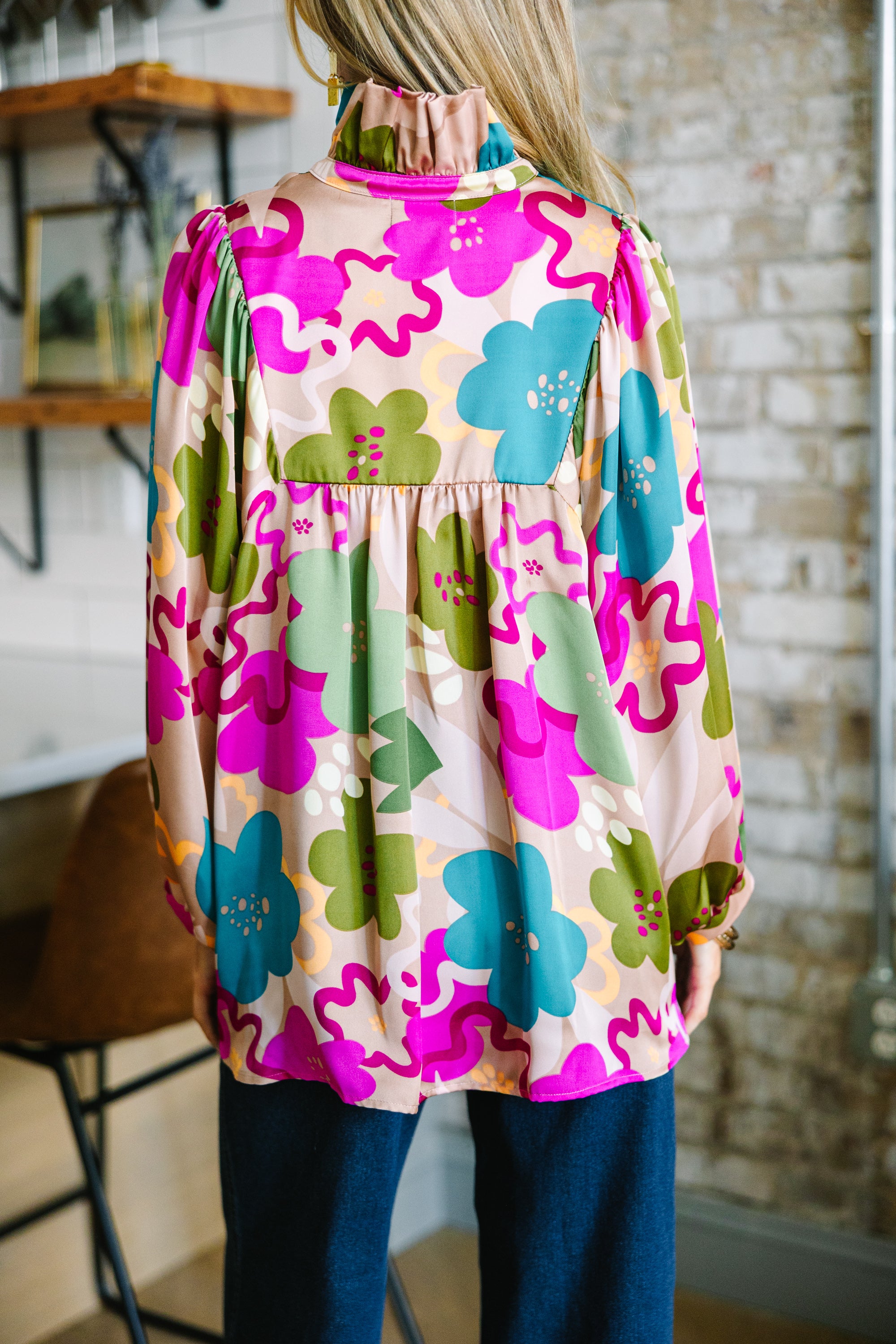 Always With Love Pink Floral Blouse - Women's Elegant Floral Print Top for Spring Summer | Perfect for Dates, Office & Casual Outfits
