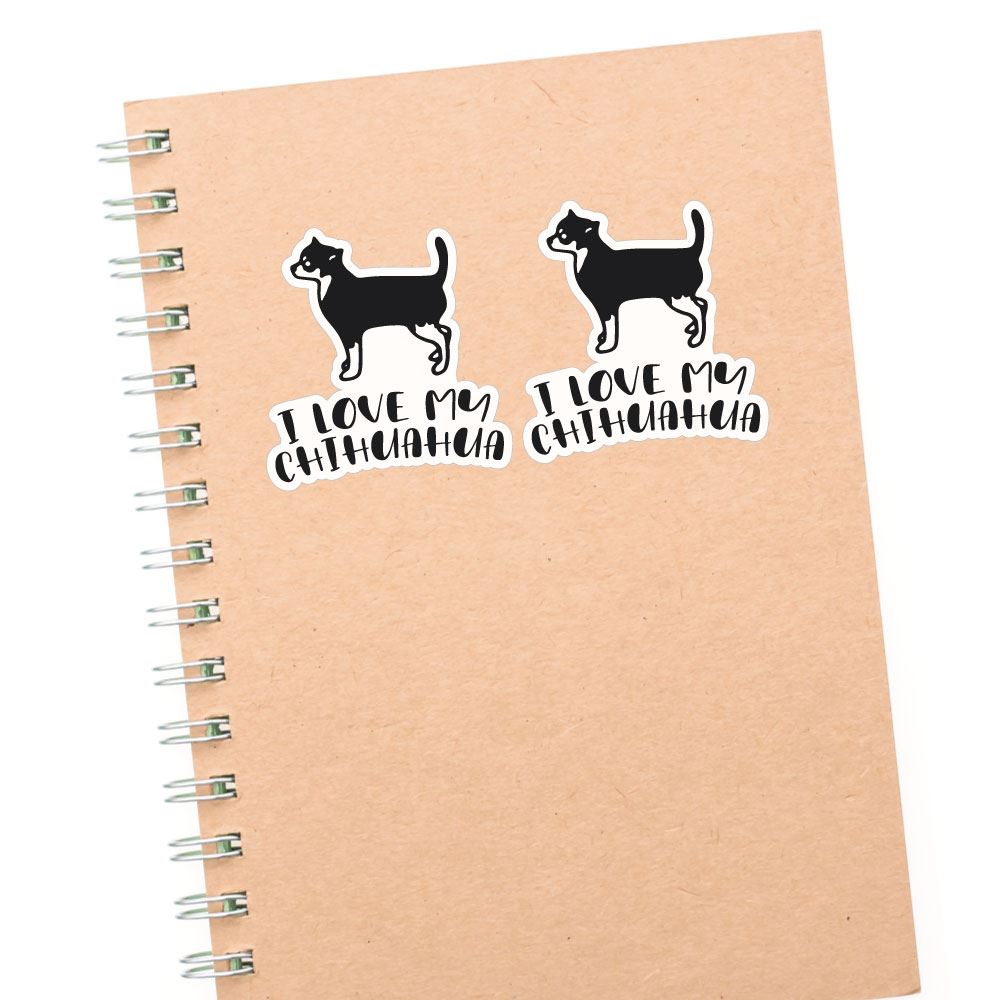 2 Pack Cute Chihuahua Dog Vinyl Stickers - Waterproof Decals for Laptops, Cars, Tumblers & DIY Crafts - Perfect for Pet Lovers & Dog Owners