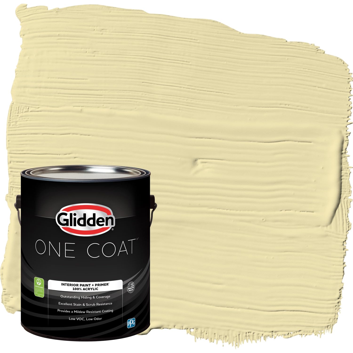 Glidden Interior Paint + Primer in Star Bright Yellow - One Coat Coverage, Eggshell Finish, 1 Gallon - Perfect for Living Rooms, Bedrooms & Home Decor Projects
