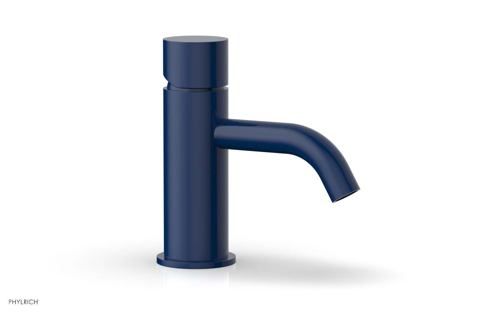BASIC II Single Hole Bathroom Faucet with Smooth Handle - Modern Waterfall Spout Design for Sink Vanity, Perfect for Home, Hotel, and Office Restroom Renovation