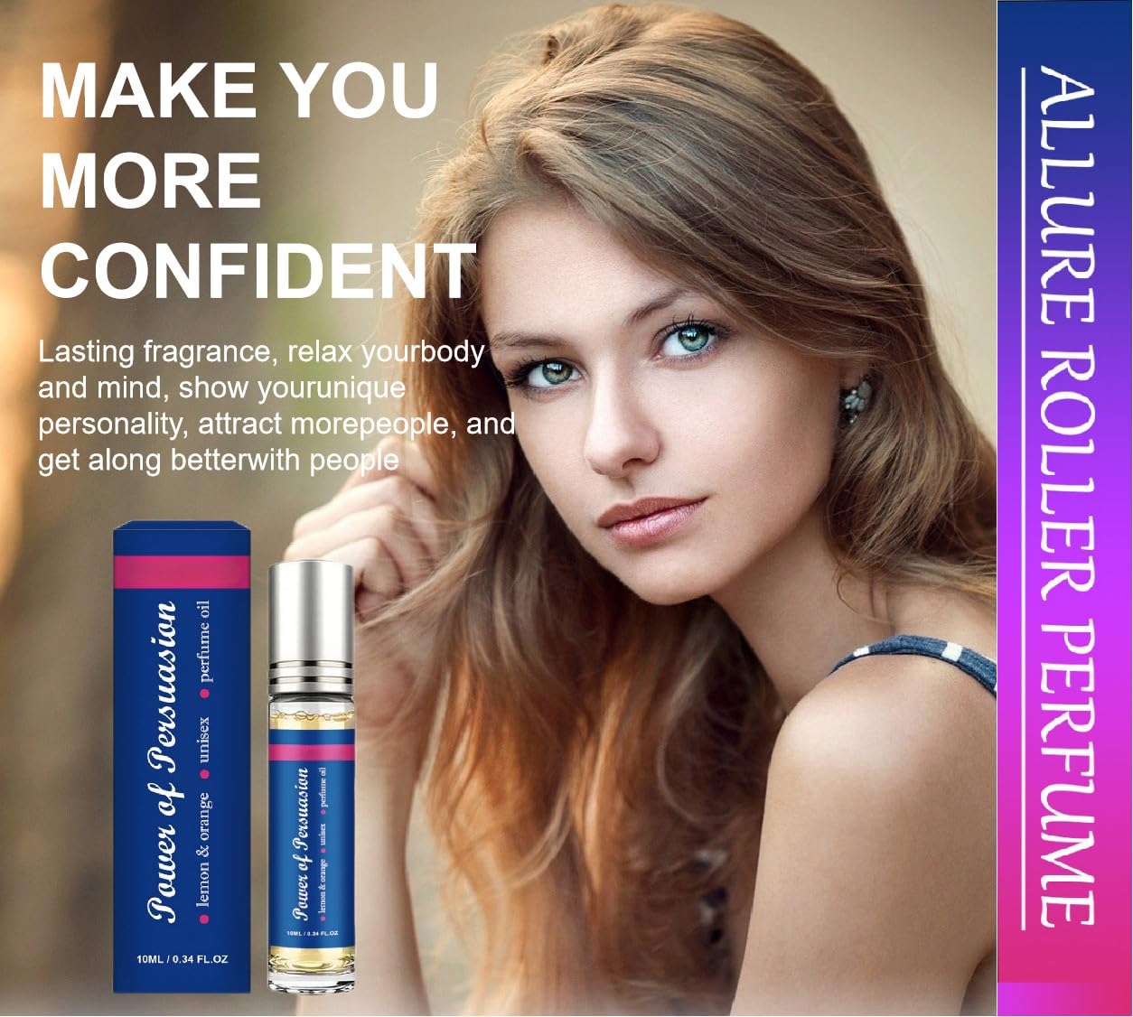 Best Pheromone Perfume for Attraction - 0.34oz Roll-On for Men & Women - Long-Lasting Scent - Travel Size - Perfect for Dates, Clubs & Romantic Encounters