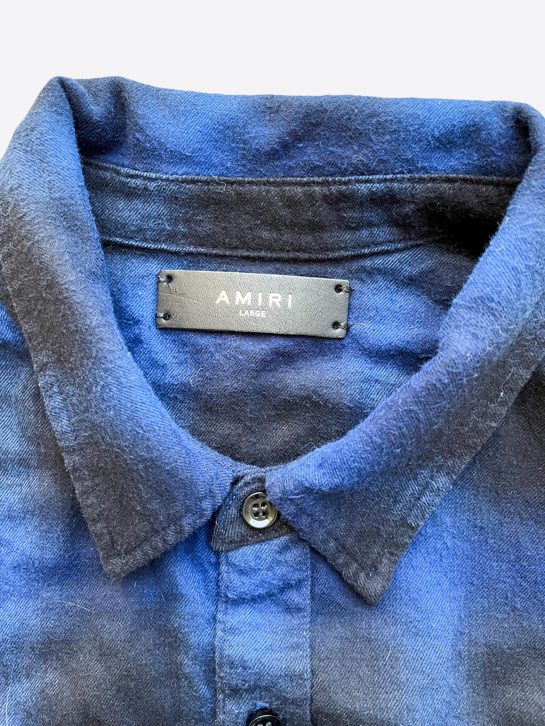 Amiri Blue Button Up Shirt for Men | Premium Cotton Casual Dress Shirt | Perfect for Office, Date Night & Formal Events