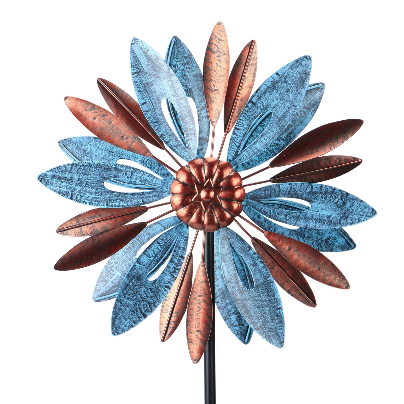 Premium Metal Wind Spinner Sculpture - Kinetic Windmill for Outdoor Yard, Patio, Lawn & Garden Decor - Perfect for Relaxing Outdoor Spaces & Garden Art Displays