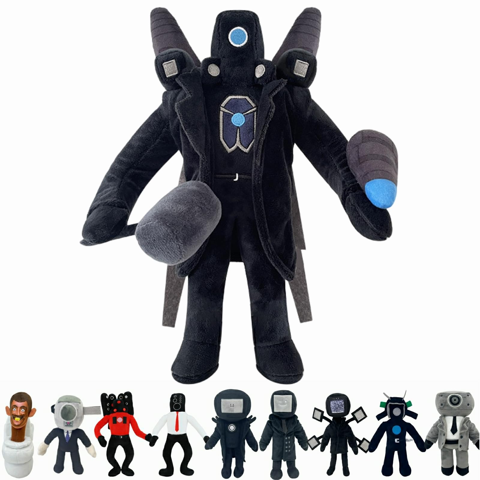ARCNT Skibidi Toilet Titan Cameraman Plush Toy - 11.8 Inch Soft Stuffed Doll, Upgrade Titan Cameraman Skibidi Toilet Bosses Plushie for Fans, Collectors & Friends - Perfect Gift for Skibidi Toilet Lovers - Great for Bedroom Decor, Cosplay Props & Anime Collectibles