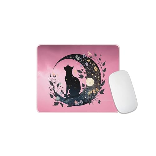 Floral Celestial Cat Mouse Pad