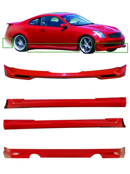 2003-2007 Infiniti G35 Coupe 4-Piece Body Kit 103611KTL - Upgrade Your Car's Style for Street Racing & Show Events