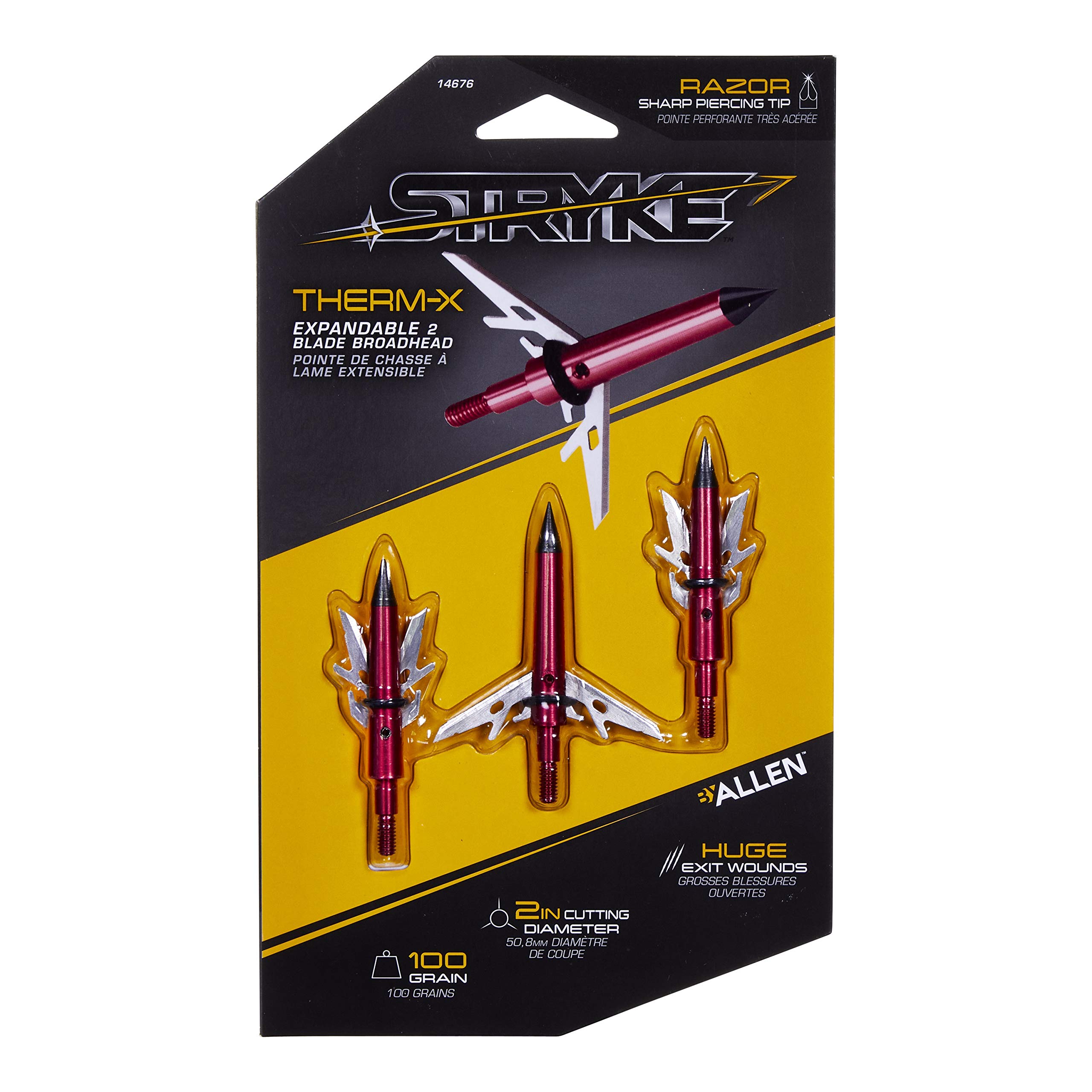 Stryke Therm-X 2 Blade Broadhead 100-Grain 3-Pack for Hunting