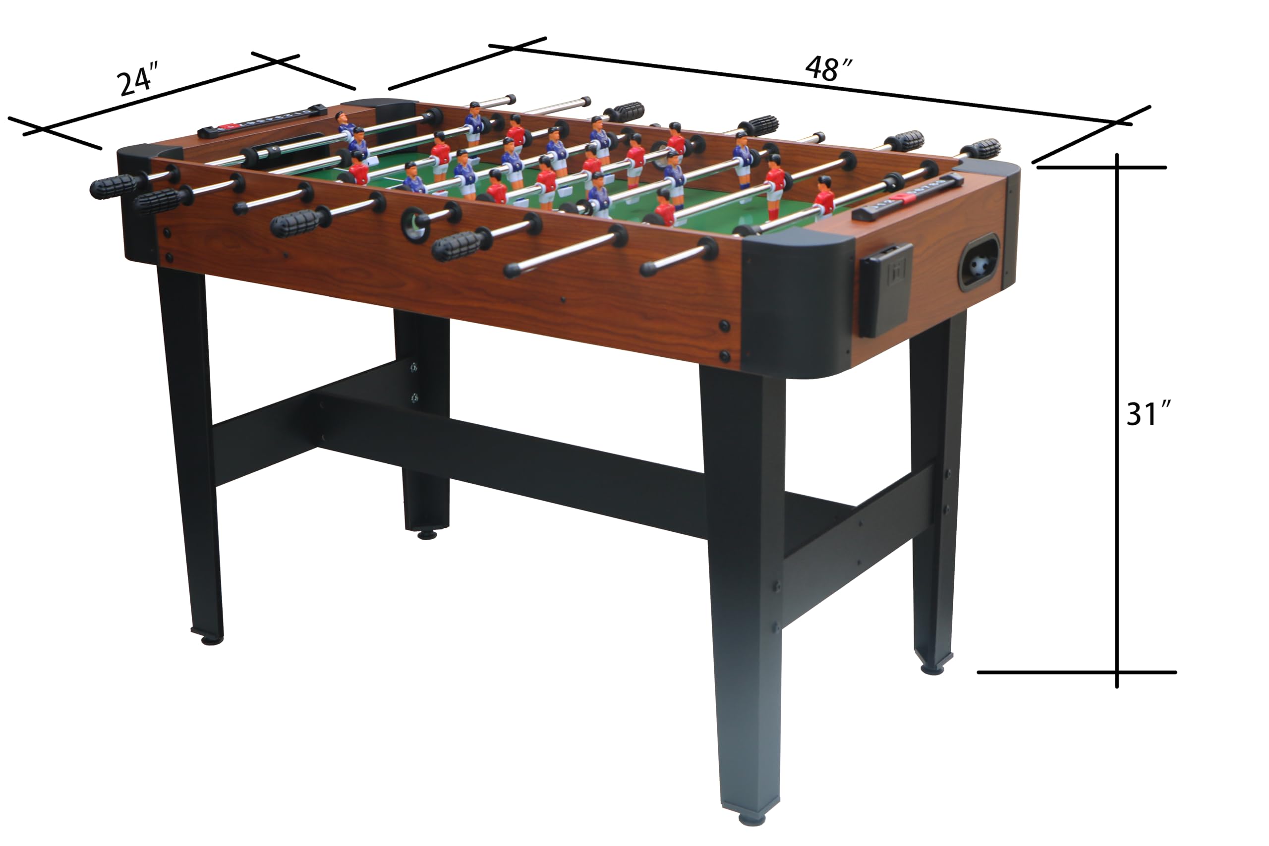 4ft/4.5ft Foosball Table Set with Balls - Professional Soccer Game Table for Adults & Kids - Sturdy Arcade Style with Cup Holders & Heavy-Duty Legs - Perfect for Indoor, Outdoor, Game Rooms, Parties & Family Fun