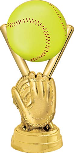 Custom Engraved Softball Coach Trophy - Personalized Black Lightning Award for Softball Teams | Perfect for Tournaments, Championships & Coach Appreciation Gifts