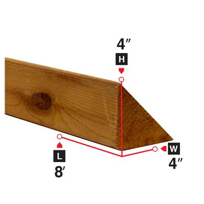 4x4x8 Pressure Treated Cant Strip - Durable Lumber for Fencing, Decking & Outdoor Projects | Weather-Resistant Wood for DIY Construction & Landscaping