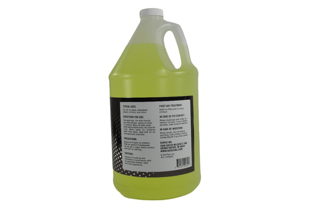 Burco Window Glo Glass & Multi-Surface Cleaner Concentrate - 1 Gallon (4 Pack) - Streak-Free for Windows, Mirrors, Countertops & More