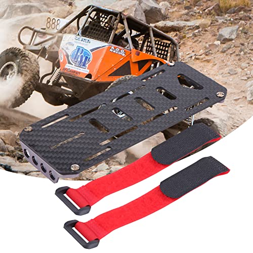Carbon Fiber RC Battery Tray - Replacement Battery Mounting Plate for Axial SCX10 1:10 Scale Crawler Car | Durable & Lightweight Design for Off-Road RC Adventures & Crawling Competitions