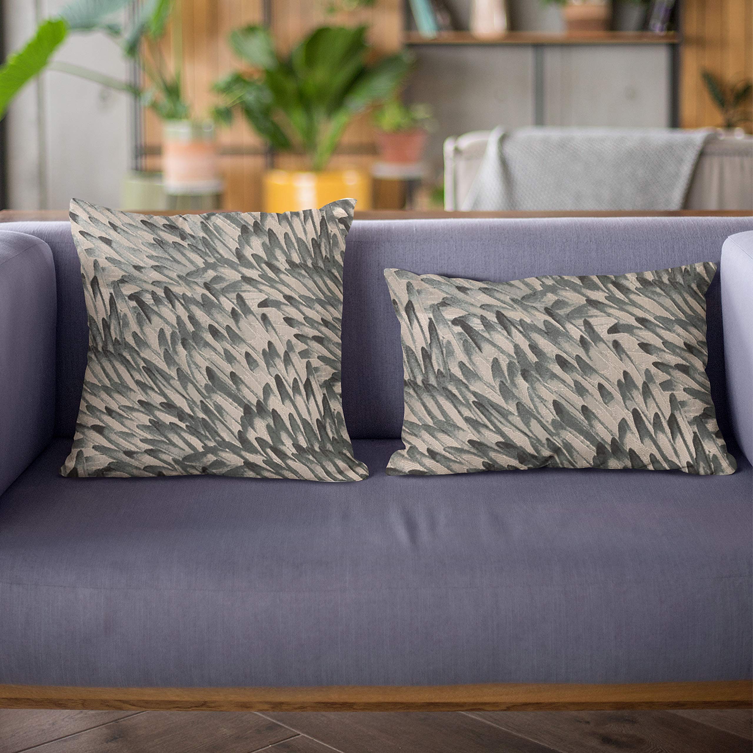 Luxury Plutus Bird Feather Throw Pillow - 20x30 Inches, Double Sided, Green & Black - Soft Animal Print Decorative Cushion for Sofa, Bed, Living Room & Nursery