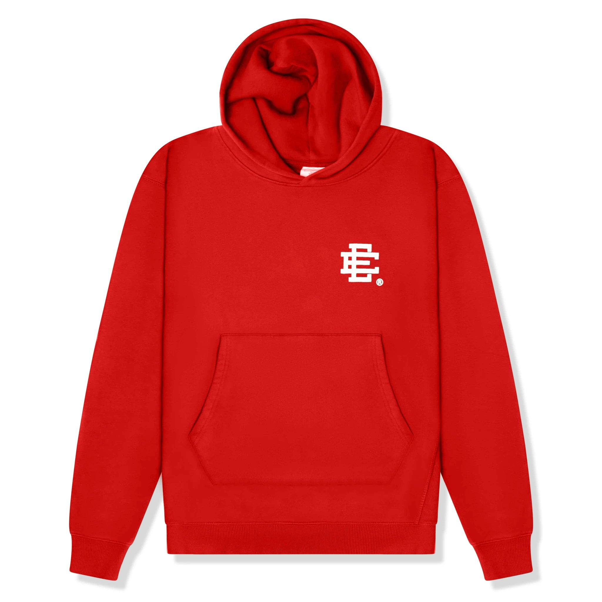 Eric Emanuel EE Basic Red Hoodie - Men's Streetwear Pullover Sweatshirt for Casual & Urban Fashion | Gym, Lounge, Everyday Wear