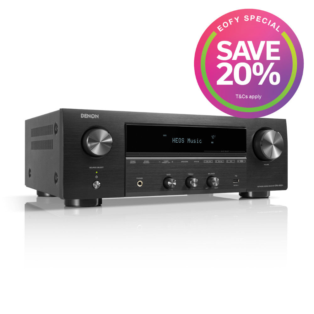 Denon DRA-900H 2-Channel Network Stereo AV Receiver with HEOS Built-in | Hi-Fi Audio Streaming, Bluetooth, AirPlay 2 | Perfect for Home Theater & Music Listening
