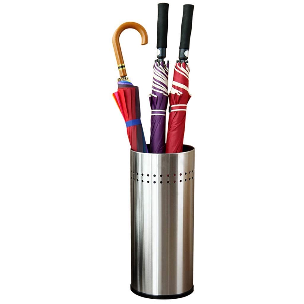 Stainless Steel Umbrella Stand Holder - Modern Umbrella Organizer for Canes & Walking Sticks - Waterproof Entryway Storage for Hotel Lobby, Living Room & Home Entrance - Durable Indoor/Outdoor Use
