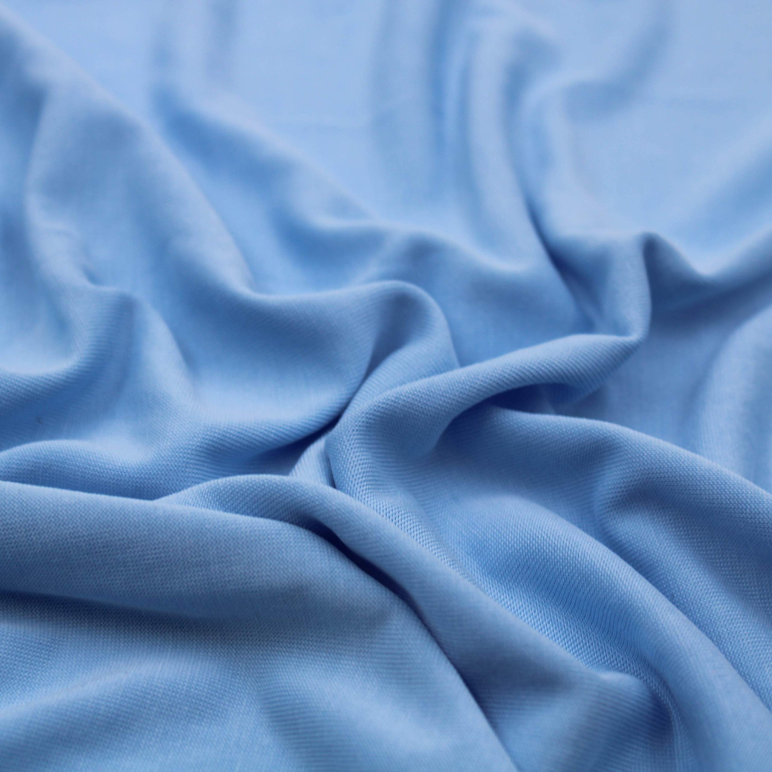 Premium Dusty Blue Modal Poly Sand Wash Jersey Cupro Knit Fabric - Soft & Breathable Material for Dresses, Loungewear & DIY Fashion Projects
