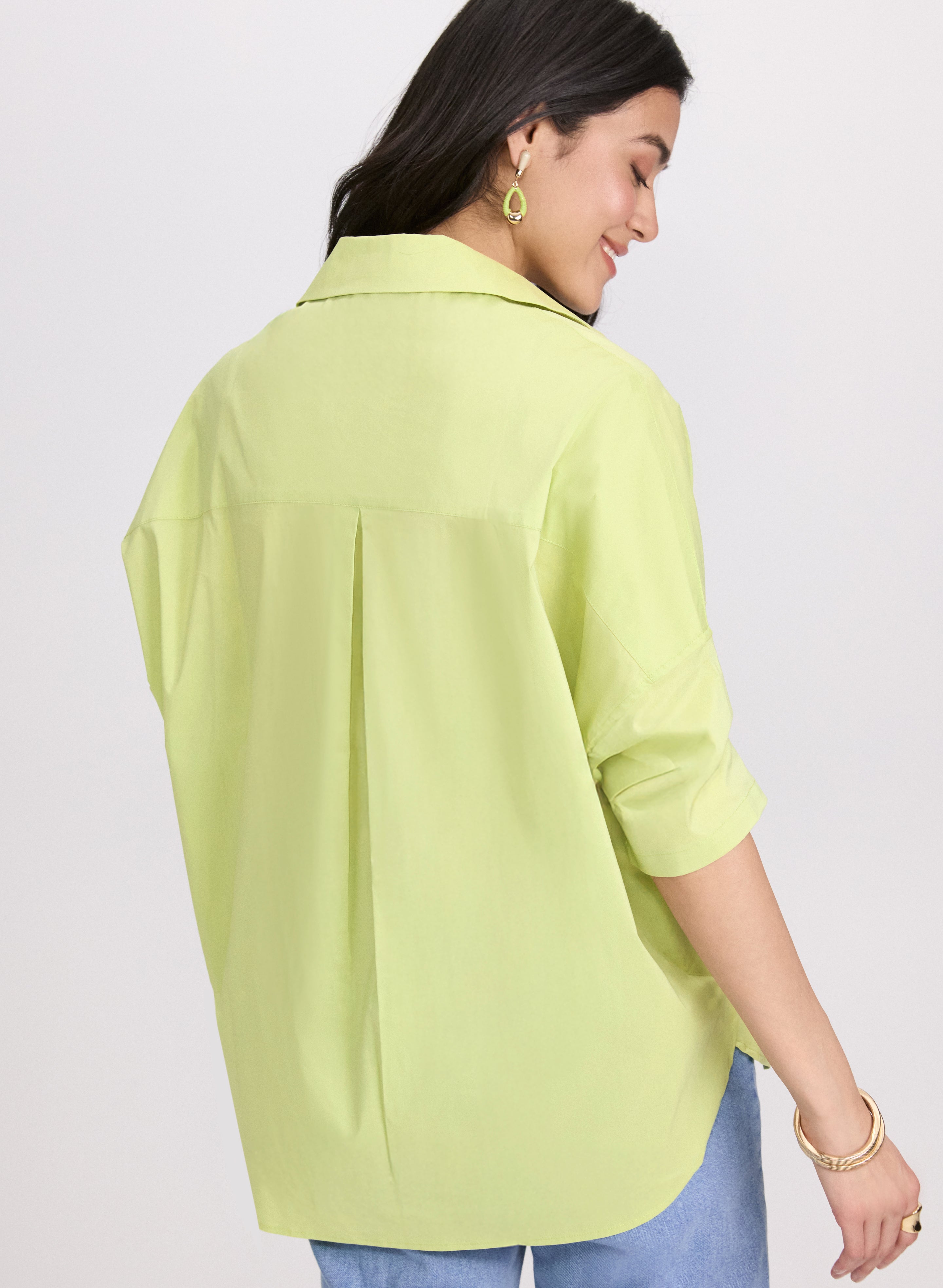 Stylish Cotton Button Up Blouse for Women - Comfortable & Breathable Shirt for Office, Casual Wear & Spring Outfits
