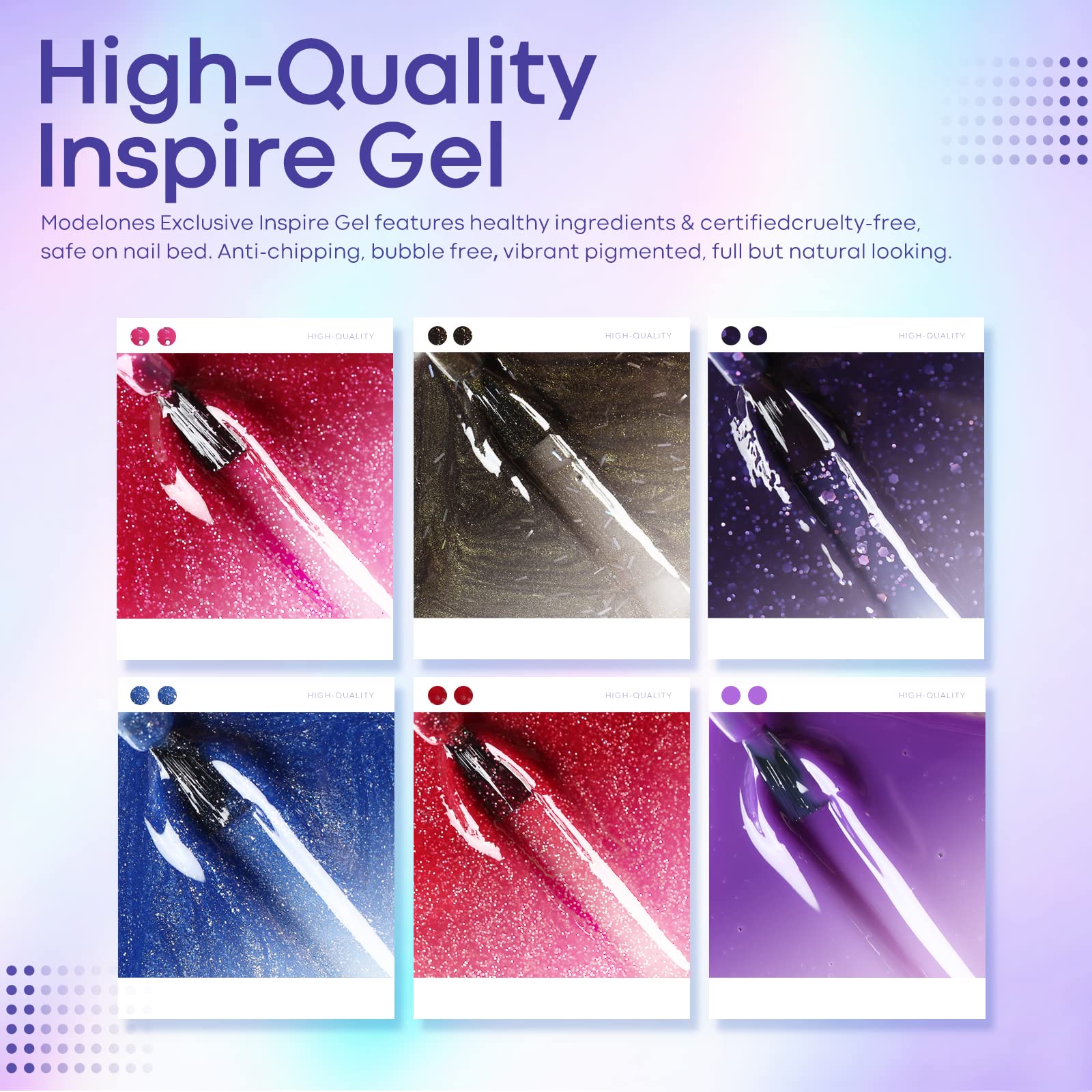 MODELONES Mood Gel Nail Polish Set - 6 Color Changing Temperature Sensitive Gel Polish Kit with Red, Blue & Glitter Shades | Soak Off UV/LED Gel for DIY Home Manicure | Perfect for Christmas Gifts, New Year Holidays & Salon Use