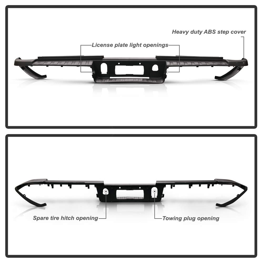 ACANII Rear Bumper Step Pad for 2015-2018 Chevy Silverado & GMC Sierra 2500/3500 HD - Dual Wheel Compatible Center Bumper Face Bar - Perfect for Truck Accessories & Off-Road Adventures
