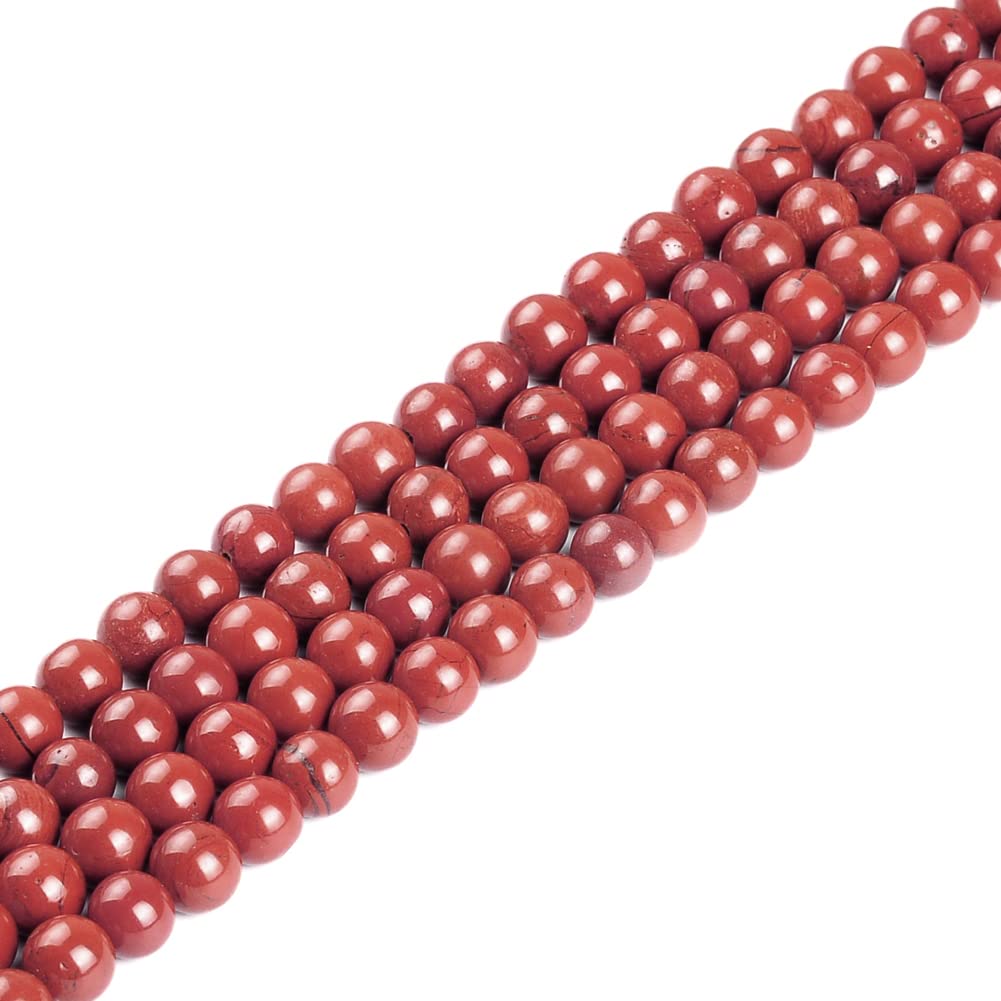 10mm Round Red Jasper Stone Beads for Jewelry Making - Natural Gemstone Beads for Bracelets, Necklaces & DIY Crafts (36pcs/Strand) - Perfect for Boho, Handmade & Healing Crystal Jewelry Designs