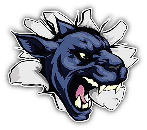 Black Panther Head Breaking Wall Vinyl Decal Sticker - Waterproof Car, Laptop & Window Decal - 5 Inch Bumper Sticker for Cars, Trucks & Motorcycles - Perfect for Marvel Fans & Superhero Enthusiasts