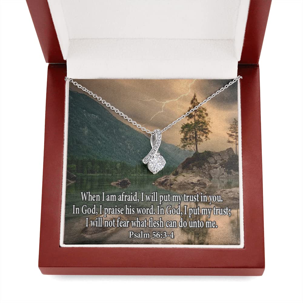 Trust in You Bible Verse Pendant - Inspirational Christian Gift for Sympathy & Love