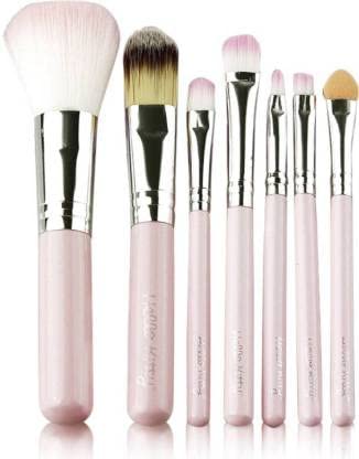 7-Piece Professional Makeup Brush Set - Foundation, Blending & Cosmetic Brushes | Premium White Makeup Brush Kit for Flawless Face & Eye Makeup Application | Perfect for Daily Use, Travel & Professional Makeup Artists