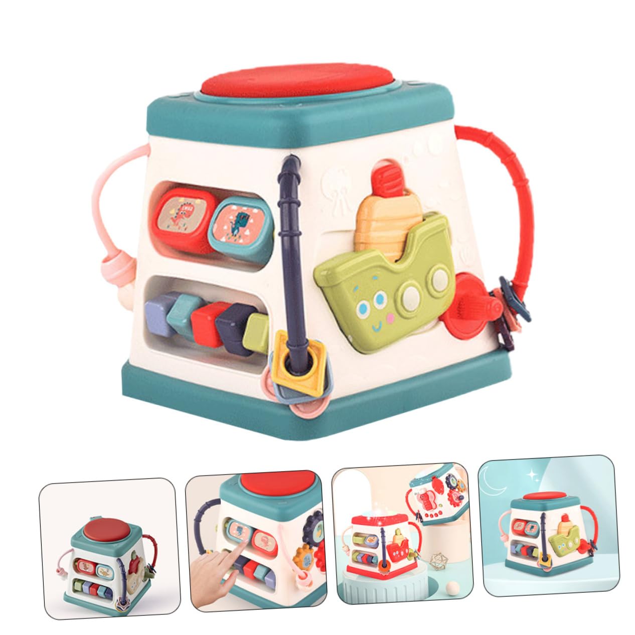 Gogogmee Hand Clapping Drum Toy - Musical Instrument for Kids, Plastic Blue Tambourine, Rhythm Percussion Toy for Babies & Toddlers - Perfect for Early Learning, Music Play & Sensory Development