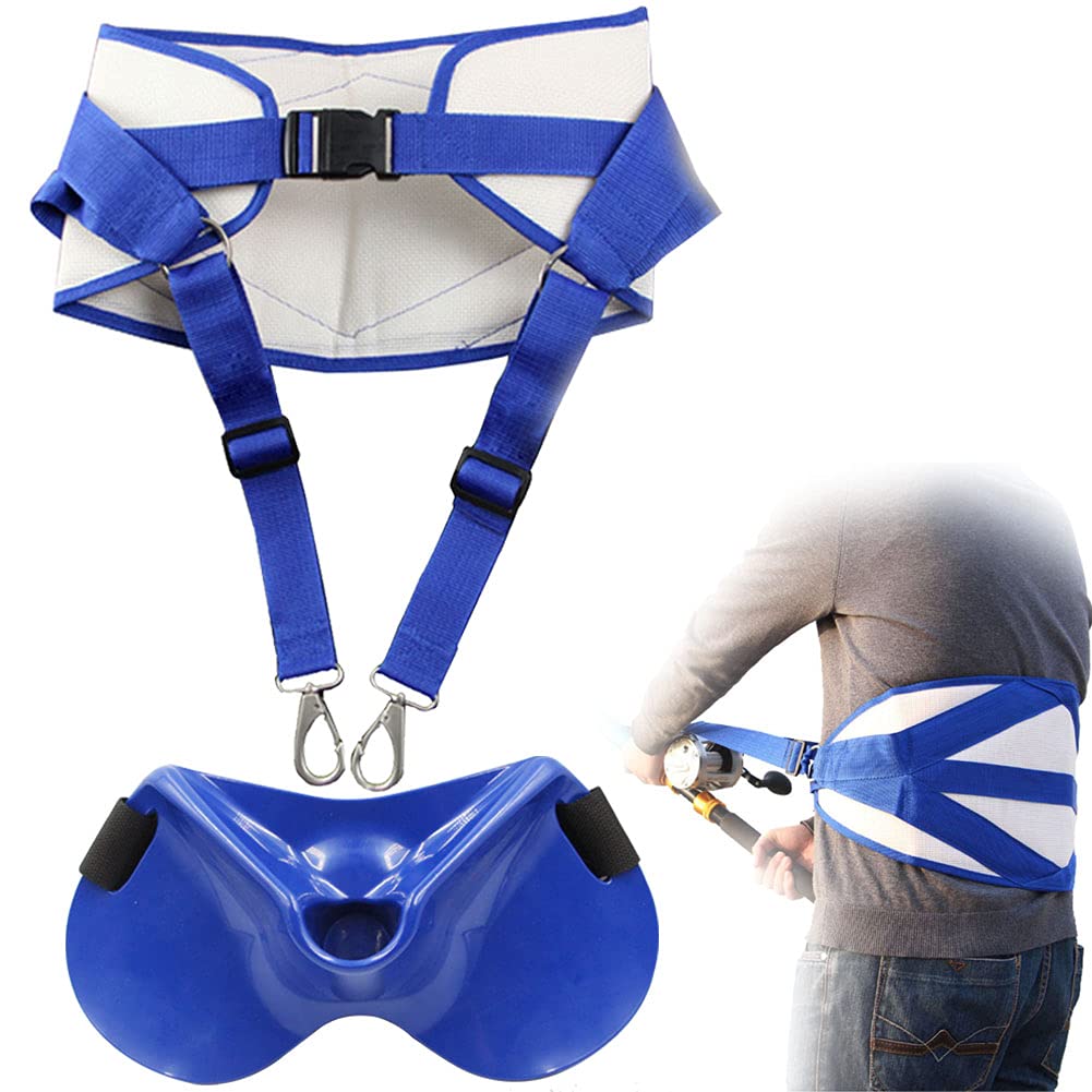 **Thickened Sponge Padded Offshore Fishing Fighting Belt - Adjustable Waist Support for Boat & Tackle Fishing - Professional Fishermen Belt (Black, 34.5x18cm) - Ideal for Deep Sea, Surf & Kayak Fishing**