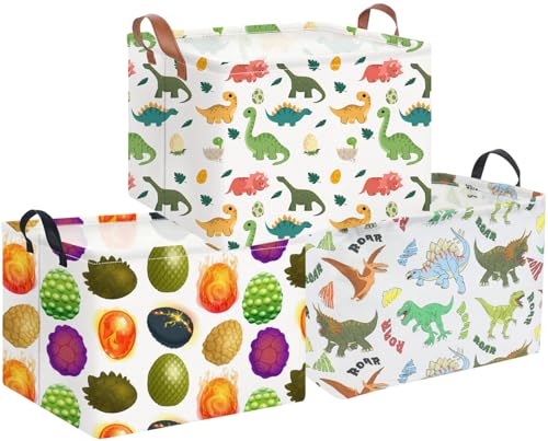 3Pcs Easter Dino Baskets