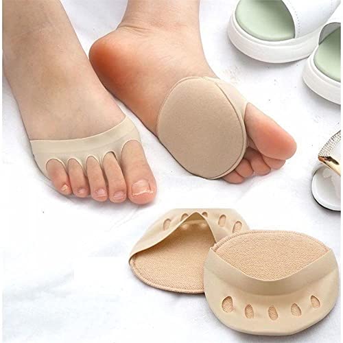 Strezo Forefoot Pads for High Heels - Non-Slip Metatarsal Cushions with Honeycomb Fabric, Reusable Ball of Foot Support for Women & Men (1 Pair) - Perfect for Dancing, Work & Long Wear Comfort