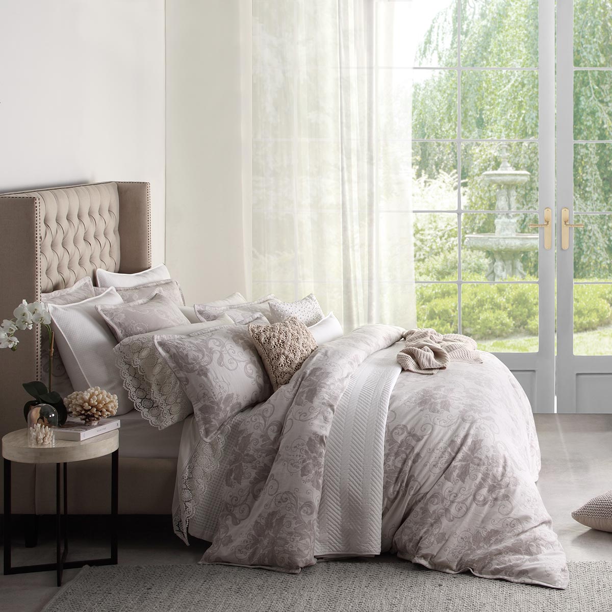 Premium Ines Linen Quilt Cover Set - Breathable & Soft Bedding Set for All Seasons | Perfect for Master Bedroom, Guest Room & Vacation Homes