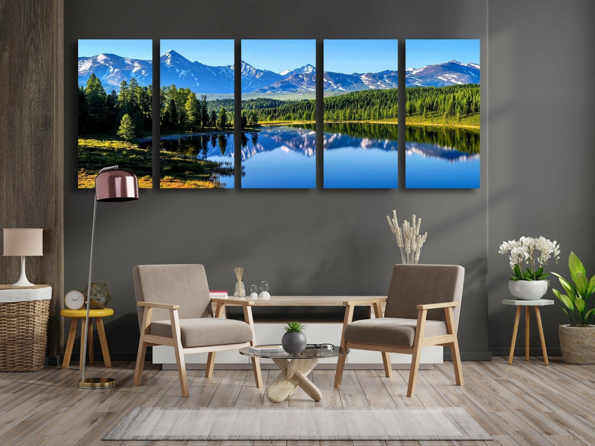 Stunning Altai Mountains Landscape Glass Wall Art - Handcrafted Home Decor for Living Room, Bedroom & Office - Perfect Gift for Nature Lovers