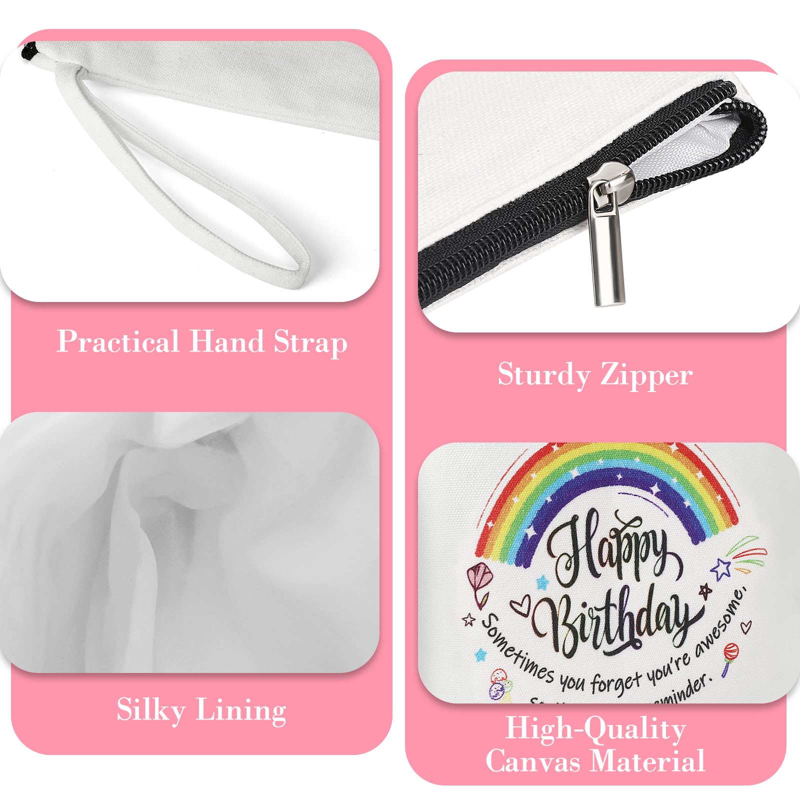 Stylish Canvas Makeup Bag for Women - Perfect Travel Cosmetic Organizer & Birthday Gift for Mom, Friend, and Family - Ideal for Daily Use, Travel, and Gifting