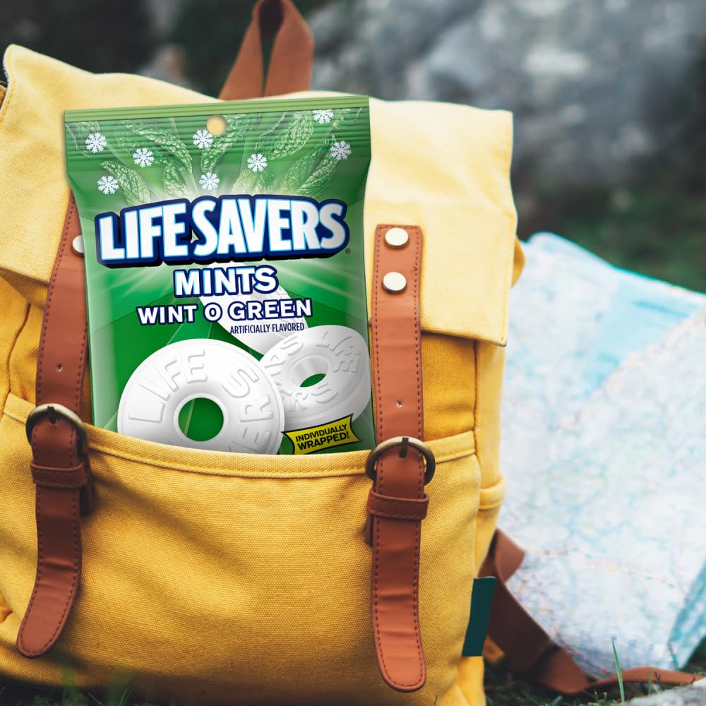 LIFE SAVERS Wint O Green Mint Candy Variety Pack - 12 Bags Bulk Gummy Candy for Valentine's Day Gifts, Office Snacks & Party Favors