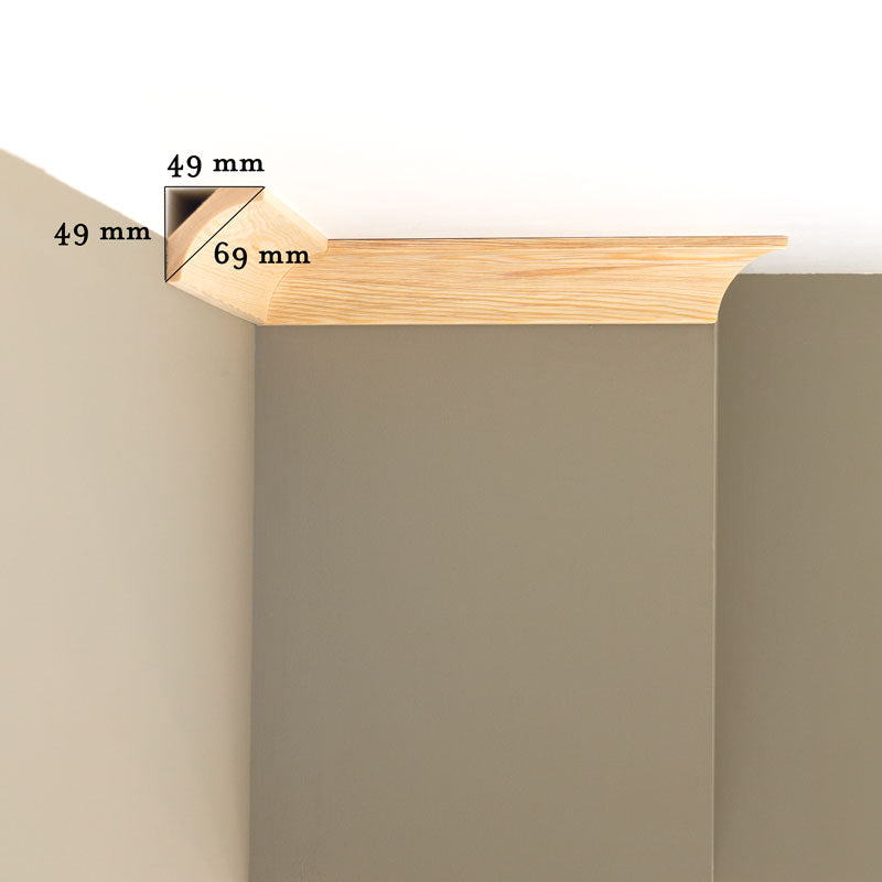 Solid Wood Hanging Shelf - Natural Pine Wall Mounted Shelf for Home Decor, Kitchen Storage, Bathroom Organization & Living Room Display
