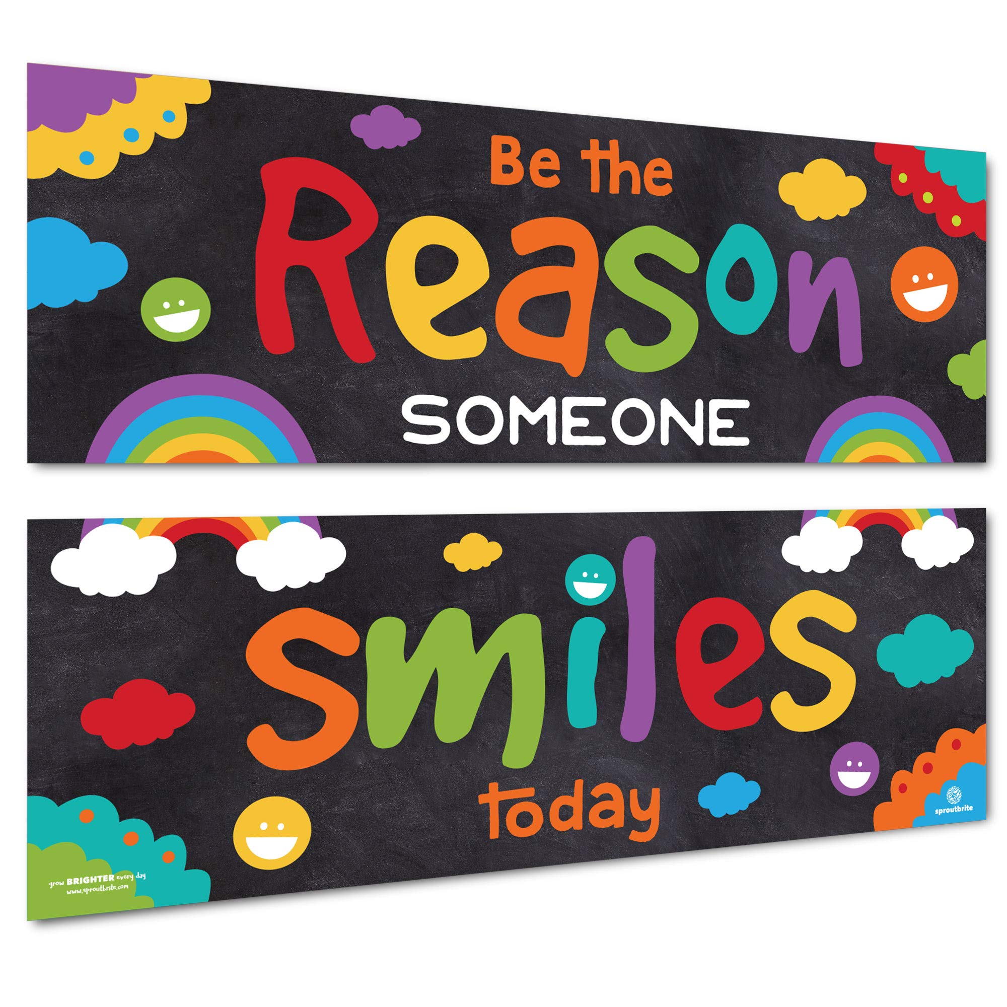 Sproutbrite Classroom Decorations - Motivational Banner Posters for Teachers - Bulletin Board & Wall Decor for Preschool, Elementary, Middle School - Perfect for Back to School, Classroom Themes & Learning Environments