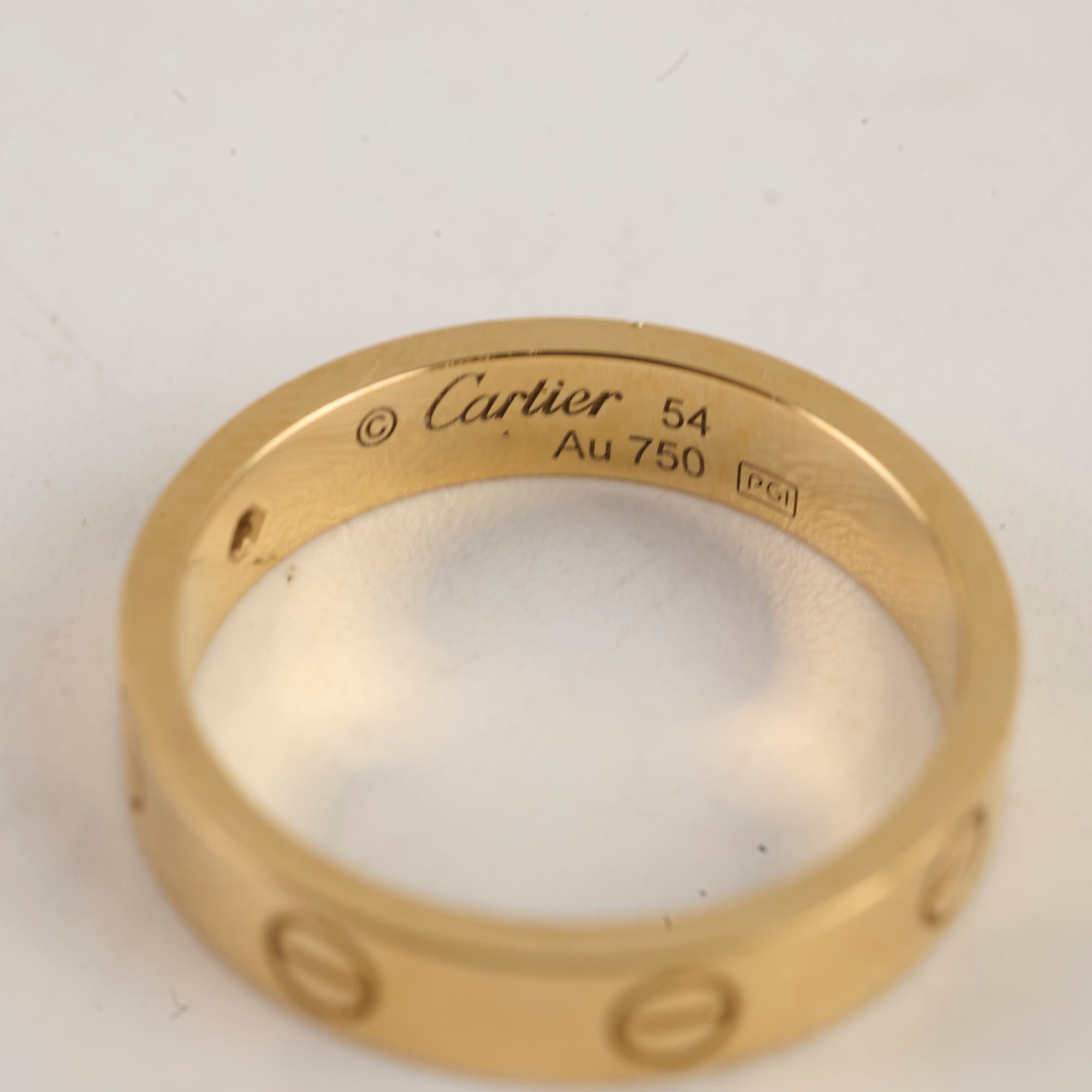 Cartier Love Ring with One Diamond - 18K Pink Gold, Size 54 - Luxury Wedding Band & Anniversary Gift for Her