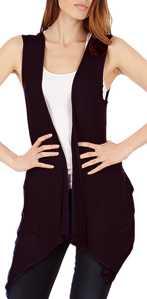 Lightweight Sleeveless Open Front Cardigan Vest with Back Elastic Detail - Perfect for Layering, Summer Cover-Ups & Casual Outfits