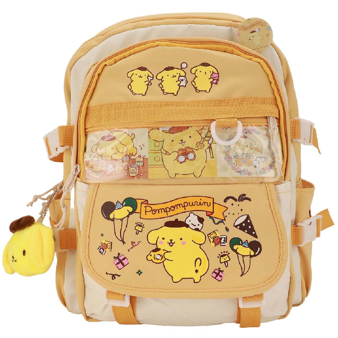 Pompompurin Backpack - Cute Kawaii Anime Backpack for School & Travel - Sanrio Cartoon Character Accessories - Perfect for Cosplay, Gifts & Everyday Use