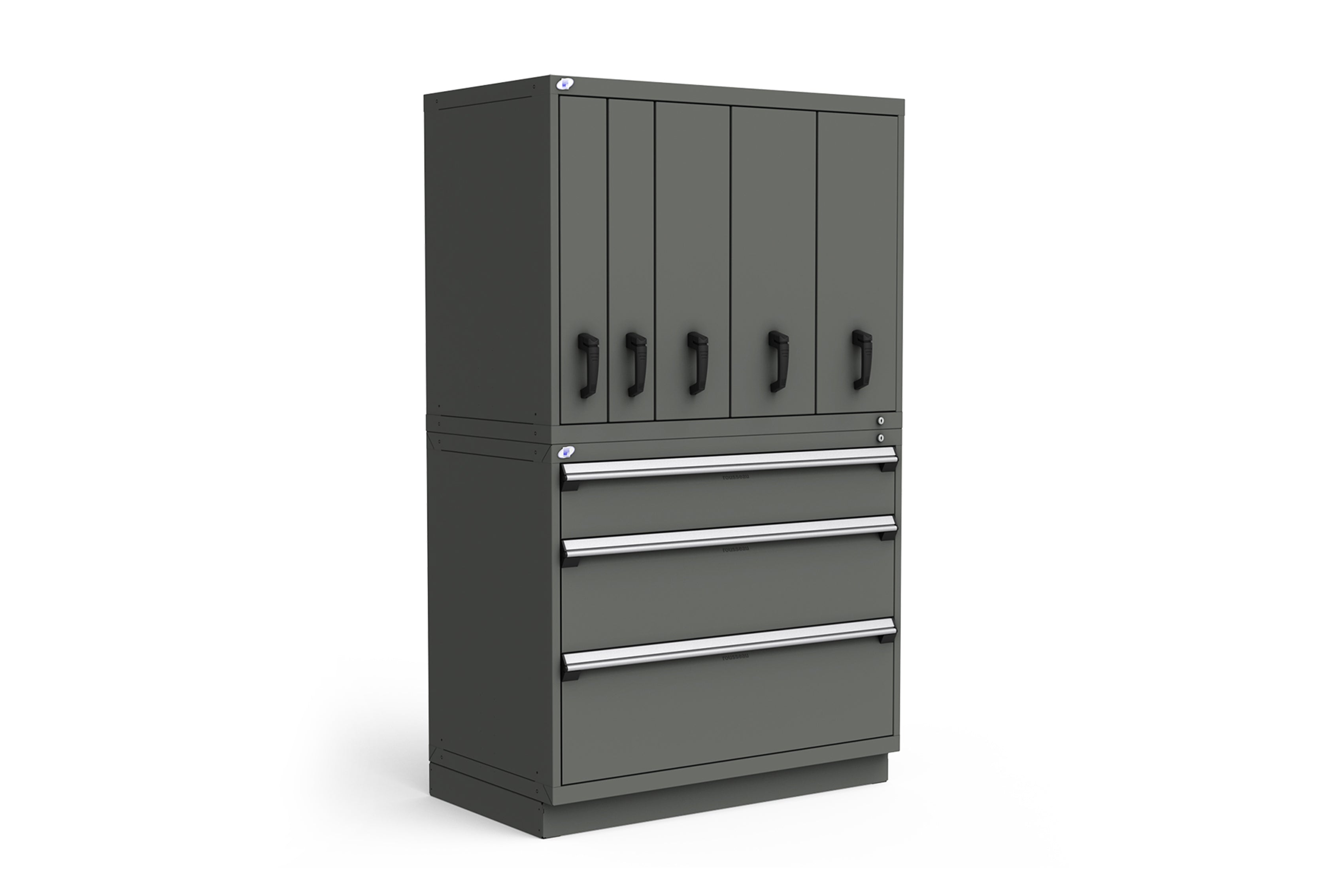 Rousseau R2V 3-Drawer Storage Cabinet - Organize Home Office, Bedroom, or Garage - Durable Wooden File Cabinet for Documents & Supplies