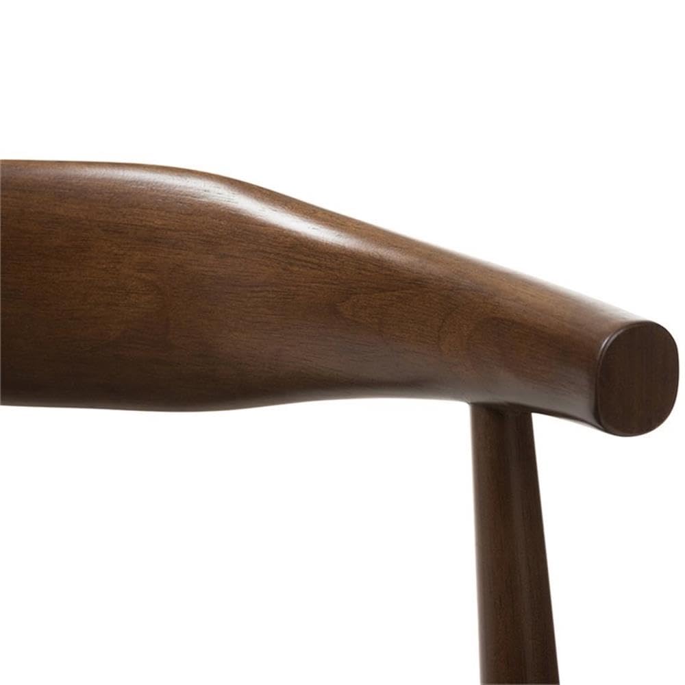 Baxton Studio Winton Modern Dining Chairs Set of 2 - Black & Brown Upholstered Side Chairs for Kitchen, Dining Room, Office - Comfortable & Stylish Seating Solution