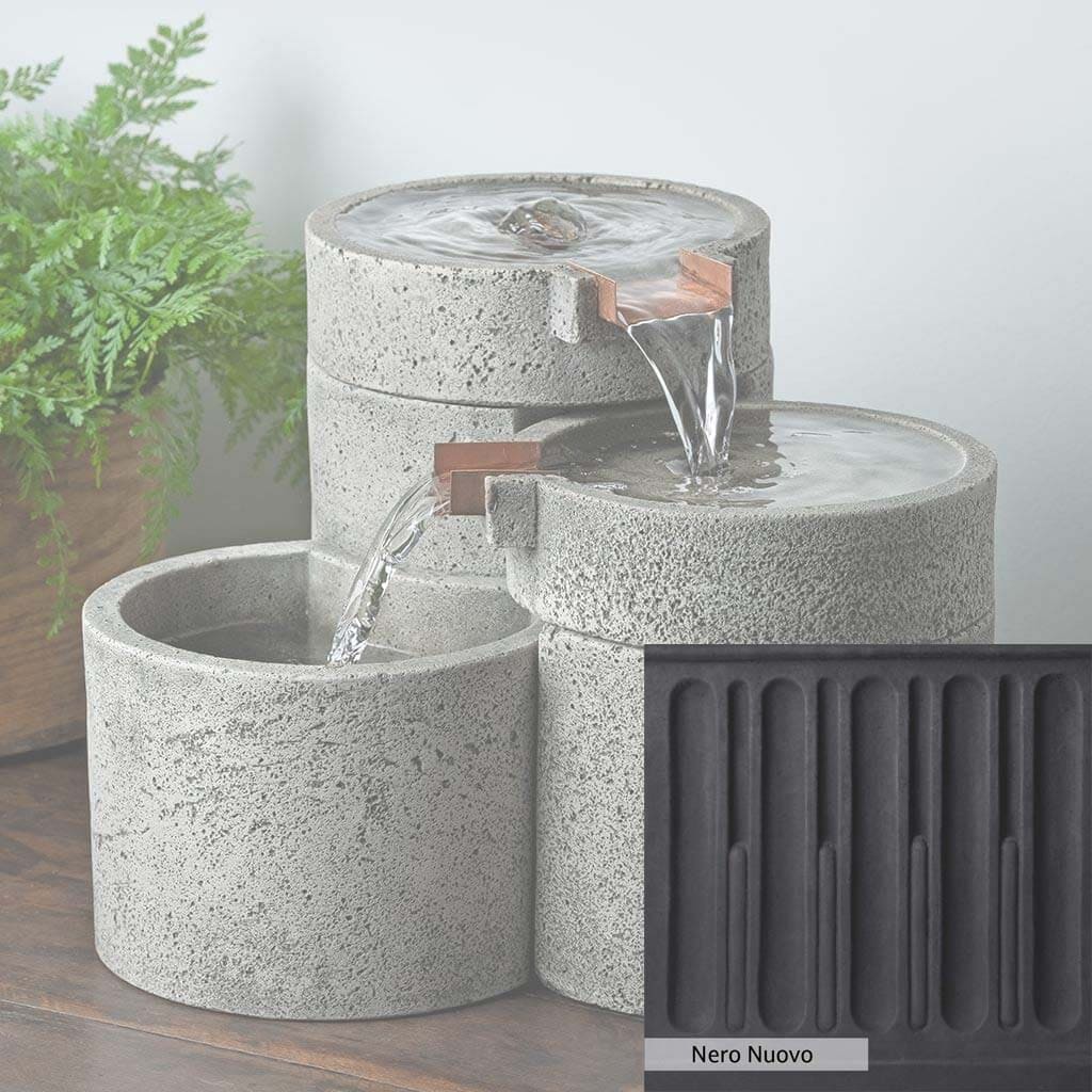 Campania International Venn Fountain - Outdoor Garden Water Fountain with LED Lights - Perfect for Patio, Yard, and Landscape Decor