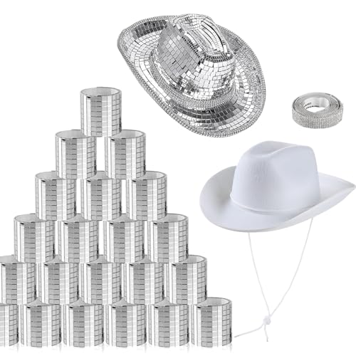 Silver Disco Cowboy Hat