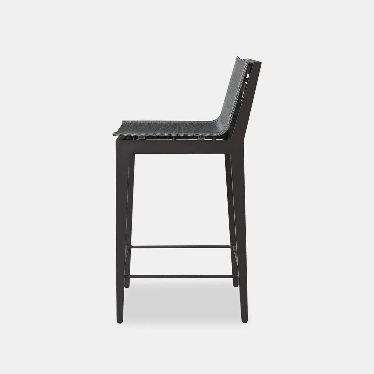Byron Aluminum Outdoor Counter Stool - Rust-Resistant Bar Stools for Patio, Deck & Poolside - Modern Outdoor Dining & Entertaining Furniture