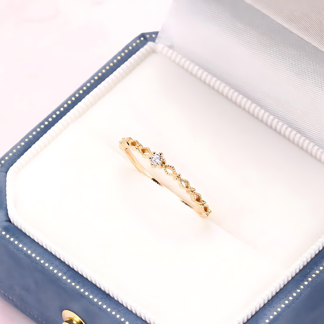 Elegant Rhombus Zircon Stackable Thin Rings for Women | HJZB 103 | Perfect for Layering, Everyday Wear & Special Occasions