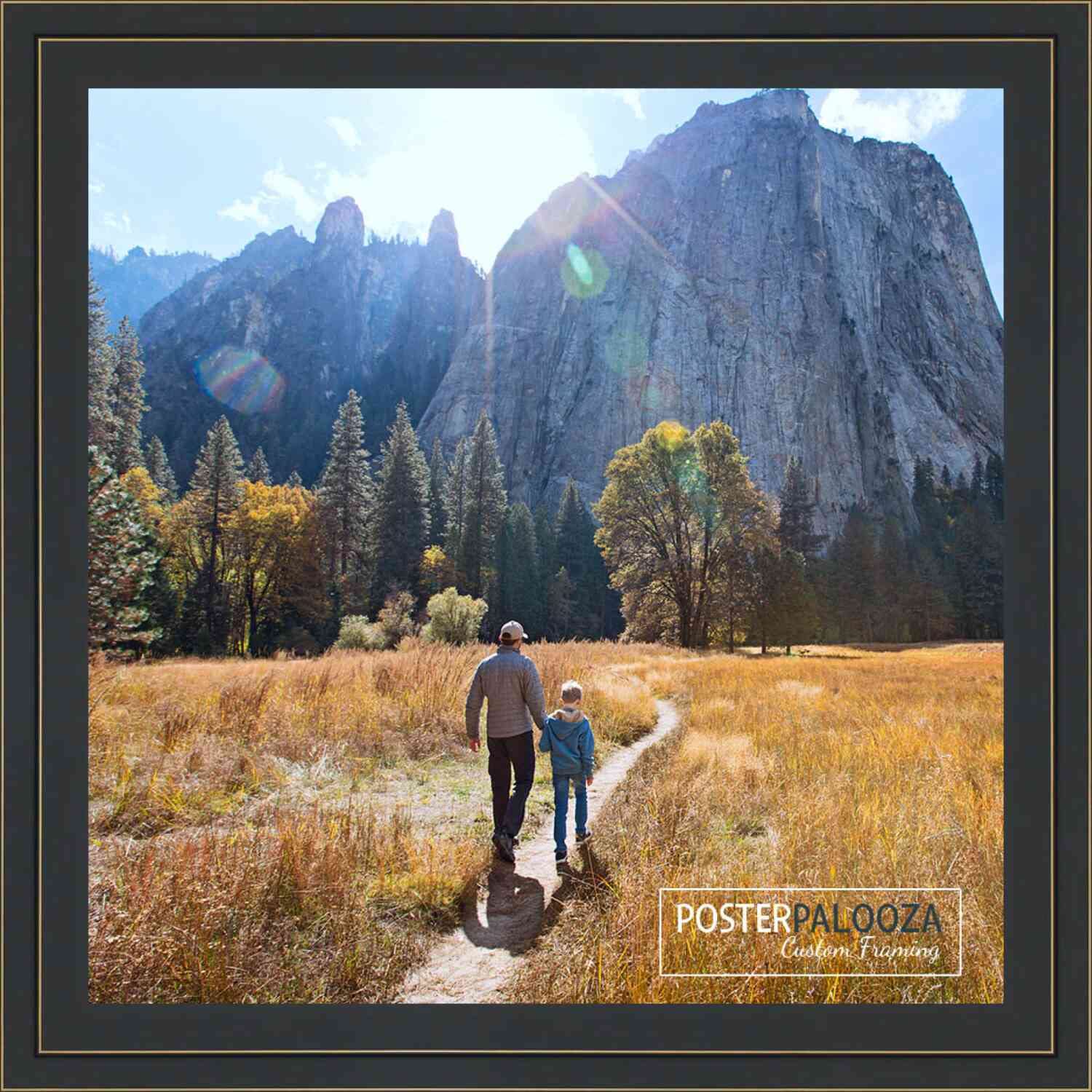 20x20 Contemporary Black Wood Square Picture Frame - UV Acrylic, Foam Board Backing & Hanging Hardware Included - Perfect for Wall Art, Home Decor & Office Display
